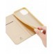 Dux Ducis Skin Pro Bokhylla typ fodral för iPhone 13 Pro golden
