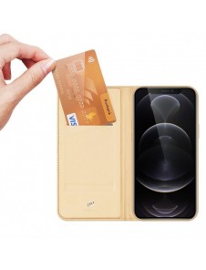 Dux Ducis Skin Pro Bokhylla typ fodral för iPhone 13 Pro Max gyllene