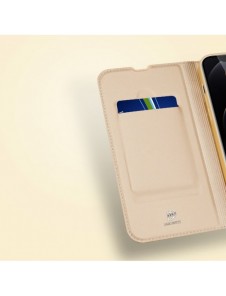 Dux Ducis Skin Pro Bokhylla typ fodral för iPhone 13 Pro Max gyllene
