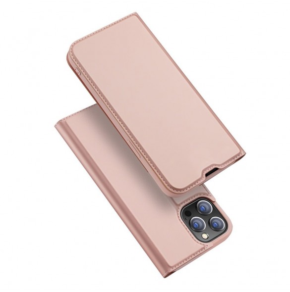 Dux Ducis Skin Pro Bokhylla typ fodral för iPhone 13 Pro rosa