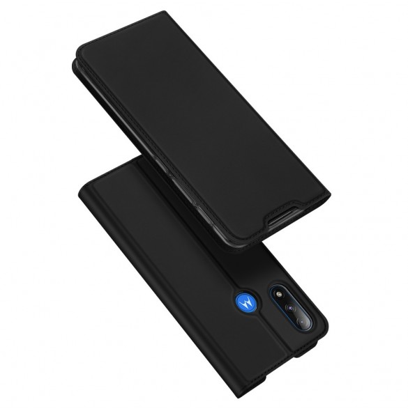 Dux Ducis Skin Pro Bokhylla typ väska för Motorola Moto E7 Power svart