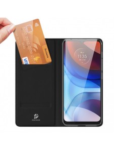 Dux Ducis Skin Pro Bokhylla typ väska för Motorola Moto E7 Power svart
