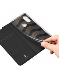 Dux Ducis Skin Pro Bokhylla typ väska för Motorola Moto E7 Power svart