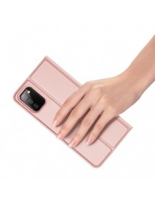 DUX DUCIS Skin Pro Bokhylla typ fodral för Samsung Galaxy A02s EU rosa
