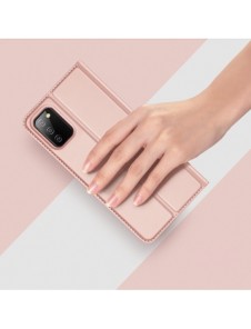DUX DUCIS Skin Pro Bokhylla typ fodral för Samsung Galaxy A02s EU rosa