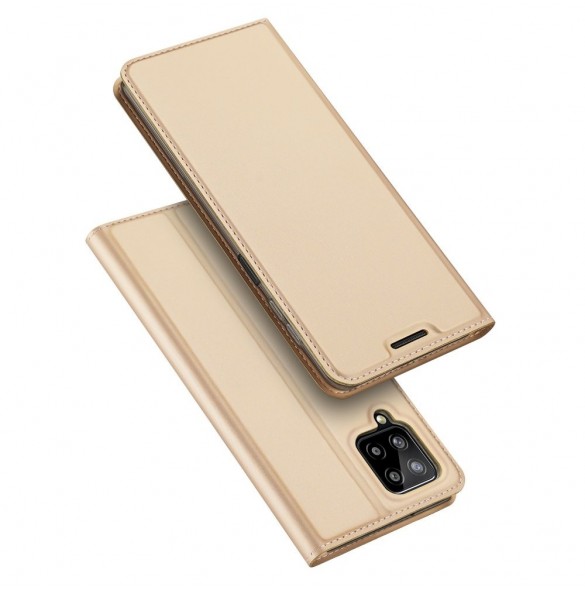 Dux Ducis Skin Pro Bokhylla typ fodral till Samsung Galaxy A22 4G gyllene
