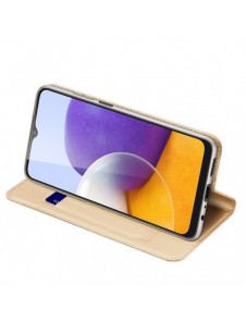 Dux Ducis Skin Pro Bokhylla typ fodral till Samsung Galaxy A22 4G gyllene