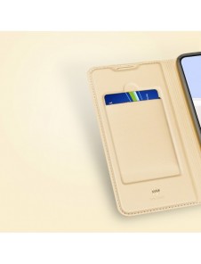 Dux Ducis Skin Pro Bokhylla typ fodral till Samsung Galaxy A22 4G gyllene