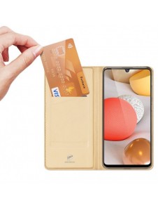 DUX DUCIS Skin Pro Bokhylla typ fodral för Samsung Galaxy A42 5G gyllene