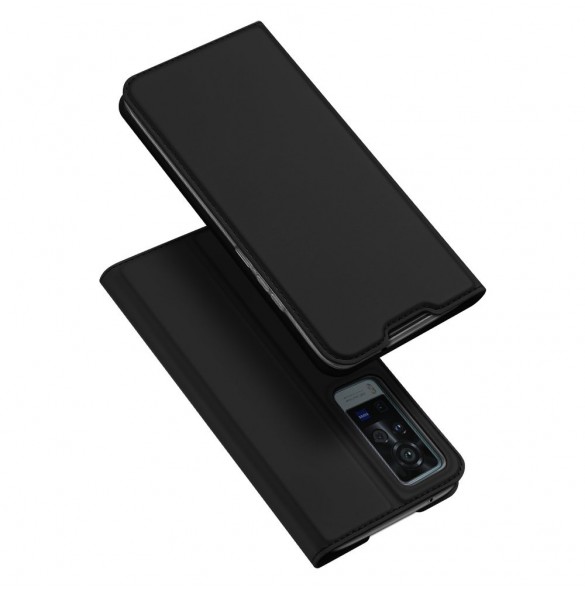 Dux Ducis Skin Pro Bokhylla typ väska för Vivo X60 Pro svart