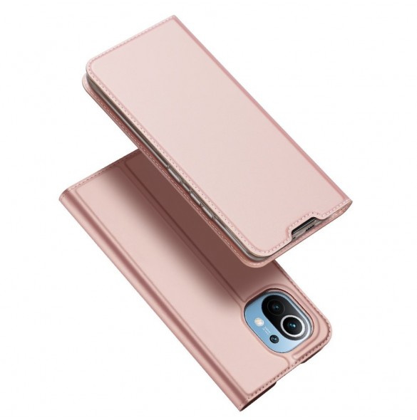 DUX DUCIS Skin Pro Bokhylla typ fodral för Xiaomi Mi 11 rosa