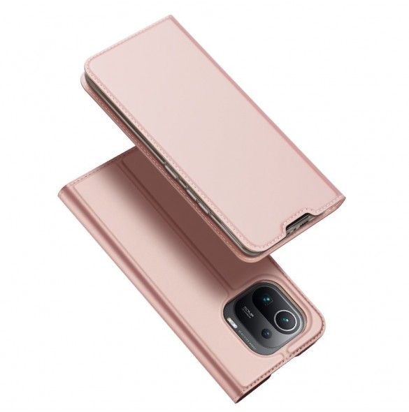 DUX DUCIS Skin Pro Bokhylla typ fodral för Xiaomi Mi 11 Pro rosa