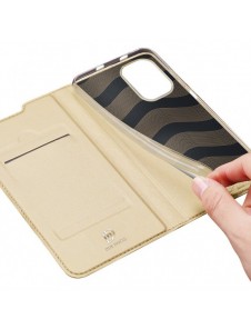 Dux Ducis Skin Pro Bokhylla typ fodral för Xiaomi Redmi K40 Pro+ / K40 Pro / K40 / Poco F3 golden