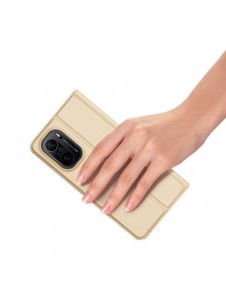 Dux Ducis Skin Pro Bokhylla typ fodral för Xiaomi Redmi K40 Pro+ / K40 Pro / K40 / Poco F3 golden