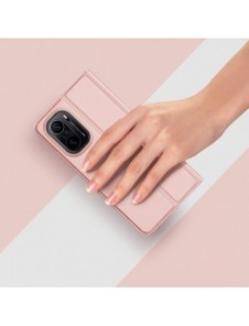 Dux Ducis Skin Pro Bokhylla typ fodral för Xiaomi Redmi K40 Pro+ / K40 Pro / K40 / Poco F3 rosa