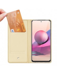 DUX DUCIS Skin Pro Bokhylla typ fodral för Xiaomi Redmi Note 10 / Redmi Note 10S golden
