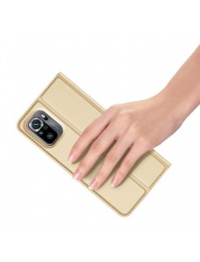 DUX DUCIS Skin Pro Bokhylla typ fodral för Xiaomi Redmi Note 10 / Redmi Note 10S golden