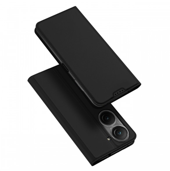 Dux Ducis Skin Pro-fodral för Asus Zenfone 9 flip-fodral plånboksställ svart