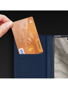 Dux Ducis Skin Pro-fodral för Google Pixel 7a Flip Card-plånboksställ Svart