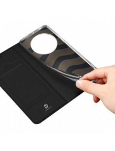 Dux Ducis Skin Pro Fodral för Honor Magic5 Pro Flip Card Plånboksställ Svart