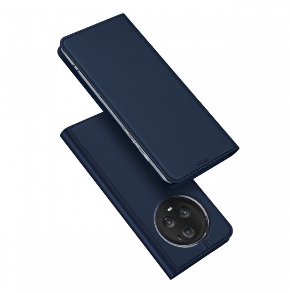 Dux Ducis Skin Pro-fodral för Honor Magic5 Pro Flip Card-plånboksställ Blå