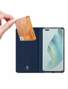 Dux Ducis Skin Pro-fodral för Honor Magic5 Pro Flip Card-plånboksställ Blå
