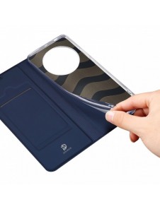 Dux Ducis Skin Pro-fodral för Honor Magic5 Pro Flip Card-plånboksställ Blå