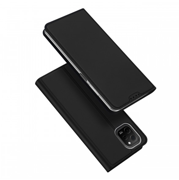 Dux Ducis Skin Pro-fodral till Huawei nova Y61 flip-cover-kortplånboksställ svart