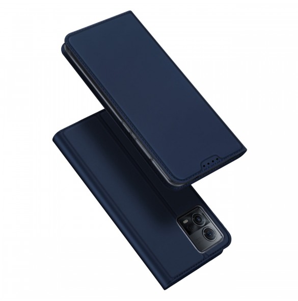 Dux Ducis Skin Pro-fodral för Motorola Edge 30 Fusion flip-fodral kort plånboksställ blå