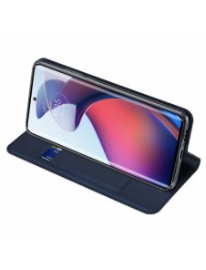 Dux Ducis Skin Pro-fodral för Motorola Edge 30 Fusion flip-fodral kort plånboksställ blå