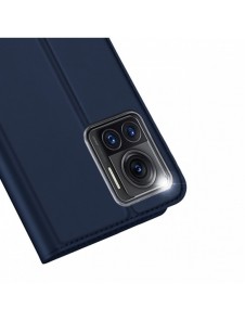 Dux Ducis Skin Pro-fodral för Motorola Edge 30 Ultra flip-fodral kortplånboksställ blå
