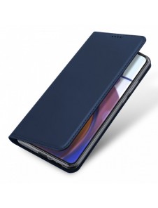 Dux Ducis Skin Pro-fodral för Motorola Edge 30 Ultra flip-fodral kortplånboksställ blå