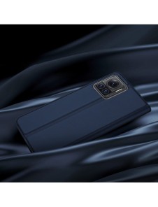 Dux Ducis Skin Pro-fodral för Motorola Edge 30 Ultra flip-fodral kortplånboksställ blå