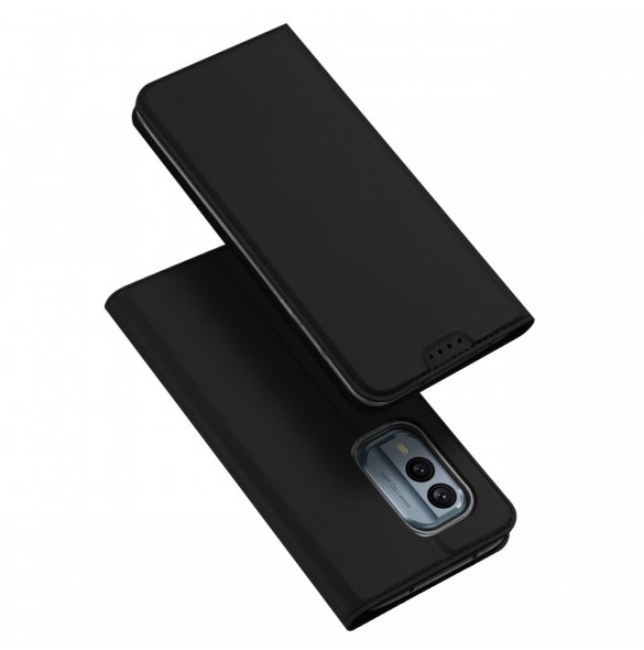 Dux Ducis Skin Pro fodral för Nokia X30 flip-fodral kort plånboksställ svart