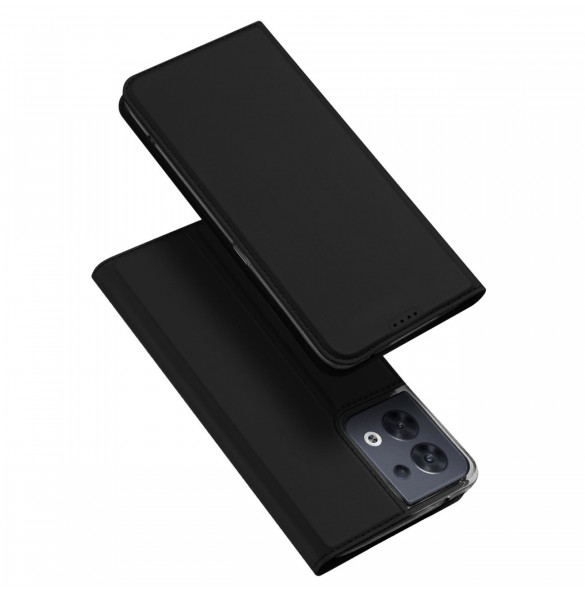 Dux Ducis Skin Pro-fodral för Oppo Reno 8 flip-fodral plånboksställ svart