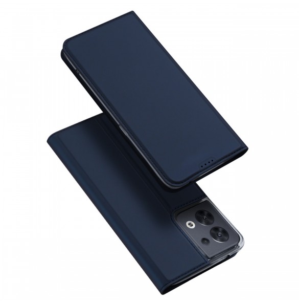 Dux Ducis Skin Pro-fodral för Oppo Reno 8 flip-fodral kort plånboksställ blå