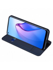 Dux Ducis Skin Pro-fodral för Oppo Reno 8 flip-fodral kort plånboksställ blå