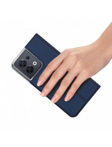 Dux Ducis Skin Pro-fodral för Oppo Reno 8 flip-fodral kort plånboksställ blå