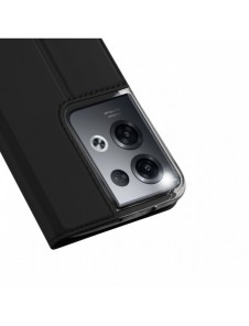 Dux Ducis Skin Pro-fodral för Oppo Reno 8 Pro flip-fodral plånboksställ svart