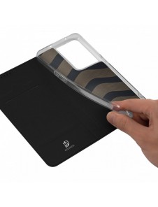 Dux Ducis Skin Pro-fodral för Oppo Reno 8 Pro flip-fodral plånboksställ svart