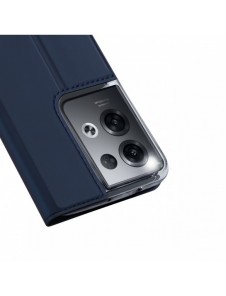 Dux Ducis Skin Pro-fodral för Oppo Reno 8 Pro flip-fodral kort plånboksställ blå