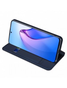 Dux Ducis Skin Pro-fodral för Oppo Reno 8 Pro flip-fodral kort plånboksställ blå
