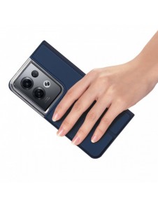Dux Ducis Skin Pro-fodral för Oppo Reno 8 Pro flip-fodral kort plånboksställ blå