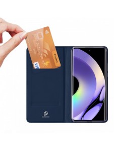 Dux Ducis Skin Pro-fodral för Realme 10 Pro+ flip-fodral plånboksställ blå