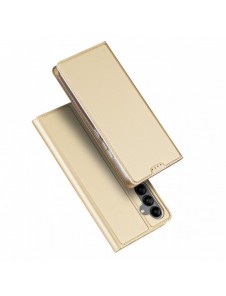 Dux Ducis Skin Pro Fodral för Samsung Galaxy A34 5G Flip Card Plånboksställ Guld