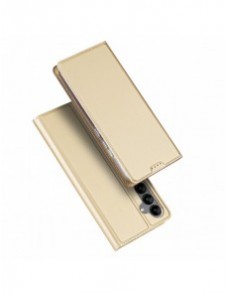 Dux Ducis Skin Pro Fodral för Samsung Galaxy A34 5G Flip Card Plånboksställ Guld