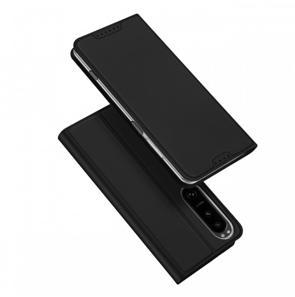 Dux Ducis Skin Pro Fodral för Sony Xperia 1 V Flip Card Plånboksställ Svart