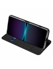 Dux Ducis Skin Pro Fodral för Sony Xperia 1 V Flip Card Plånboksställ Svart