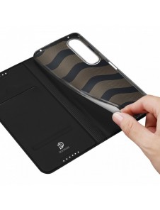 Dux Ducis Skin Pro Fodral för Sony Xperia 1 V Flip Card Plånboksställ Svart