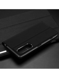 Dux Ducis Skin Pro Fodral för Sony Xperia 1 V Flip Card Plånboksställ Svart